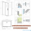 Radaway Idea Kdj Brushed Nickel kabina 120x120cm lewa szczotkowany nikiel 387042-91-01L/387054-91-01R